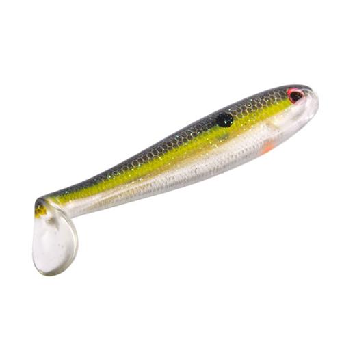 Shadalicious Soft Bait Lure – 3 1-2″ Body Length, Clear Sexy Shad, Per 6