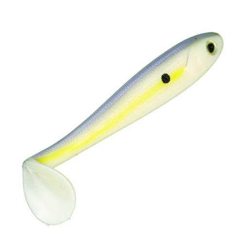 Shadalicious Soft Bait Lure – 3 1-2″ Body Length, Chartreuse Shad, Per 6