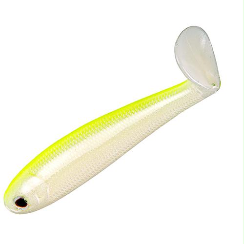 Shadalicious Soft Bait Lure – 4 1-2″ Body Length, Pearl Chartreuse Belly, Package of 6