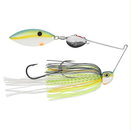Tour Grade Painted Blade Spinnerbait – 4-0 Front Hook 2-0 Trailer Hook, 3-8 oz, Chartreuse Sexy Shad, Package of 1