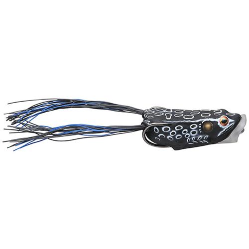 Frog Body Hollow Body Popper Bait – Freshwater, 2″ Length, 3-8 oz Weight, Black, Per 1