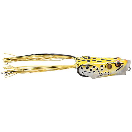 Frog Body Hollow Body Popper Bait – Freshwater, 2 1-2″ Length, 1-2 oz Weight, Yellow-Black, Per 1