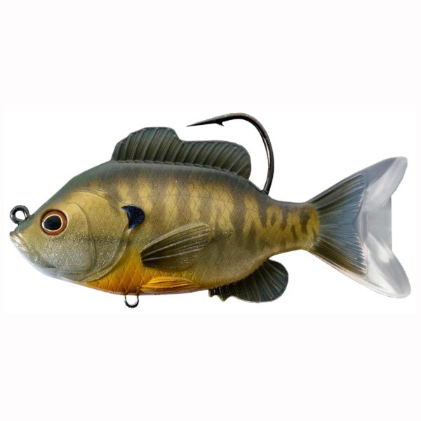 Sunfish Swimbait – Freshwater, 5″ Length, 1 1-3 oz, 1′-8′ Depth, Bronze Bluegill, Per 1