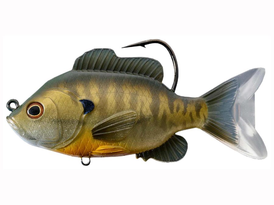 Sunfish Swimbait – Freshwater, 5″ Length, 1 1-3 oz, 1′-8′ Depth, Bronze Bluegill, Per 1
