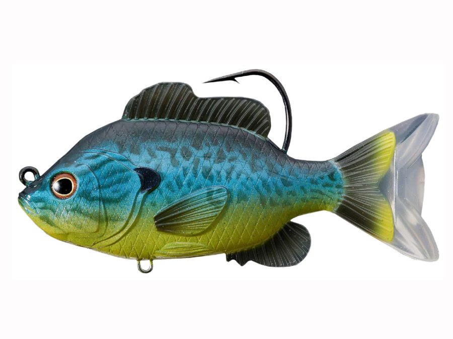 Sunfish Swimbait – Freshwater, 5″ Length, 1 1-3 oz, 1′-8′ Depth, Blue-Yellow Pumpkinseed, Per 1