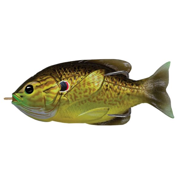 Sunfish Hollow Body – Freshwater, 4″ Length, 3-4 oz, Topwater Depth, Bronze Pumpkinseed, Per 1