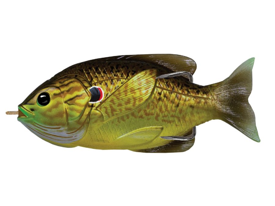 Sunfish Hollow Body – Freshwater, 4″ Length, 3-4 oz, Topwater Depth, Bronze Pumpkinseed, Per 1