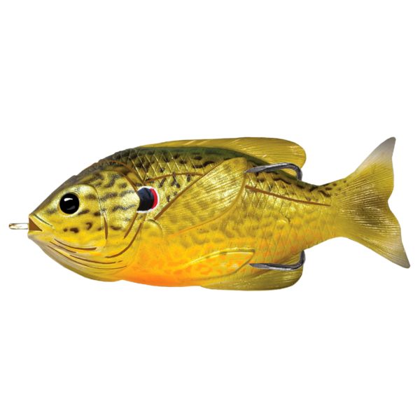 Sunfish Hollow Body – Freshwater, 4″ Length, 3-4 oz, Topwater Depth, Green-Bronze Pumpkinseed, Per 1