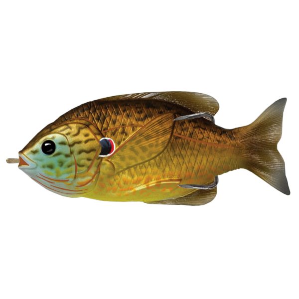 Sunfish Hollow Body – Freshwater, 4″ Length, 3-4 oz, Topwater Depth, Copper Pumpkinseed, Per 1