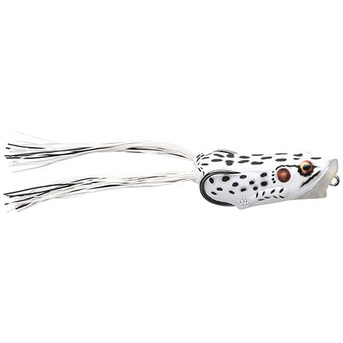 Frog Body Hollow Body Popper Bait – Freshwater, 2″ Length, 3-8 oz Weight, Albino-White, Per 1