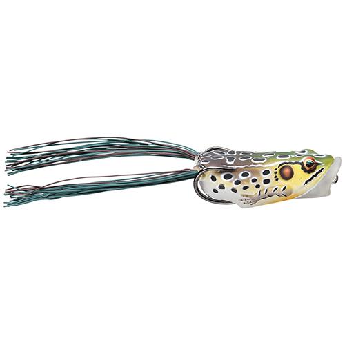 Frog Body Hollow Body Popper Bait – Freshwater, 2″ Length, 3-8 oz Weight, Emerald-Brown, Per 1