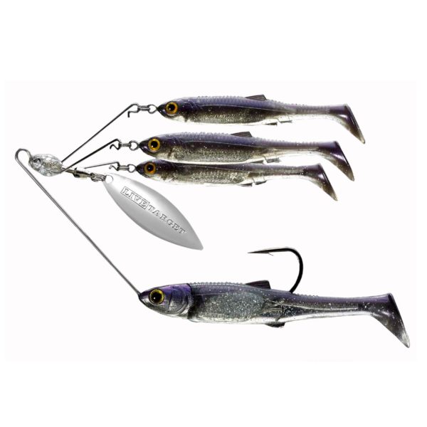 Baitball Spinner Rig – Freshwater, Small, 1-4 oz Weight, 1′-15′ Depth, Pearl-Silver, Per 1