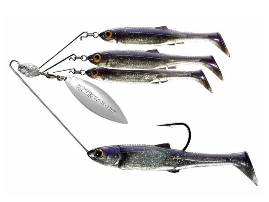 Baitball Spinner Rig – Freshwater, Small, 1-4 oz Weight, 1′-15′ Depth, Pearl-Silver, Per 1