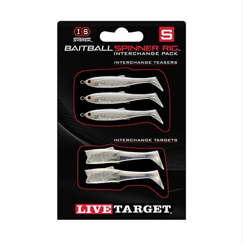 BaitBall Spinner Rig – Small. 1-4 oz, Color: Pearl White-Silver, Package of 1