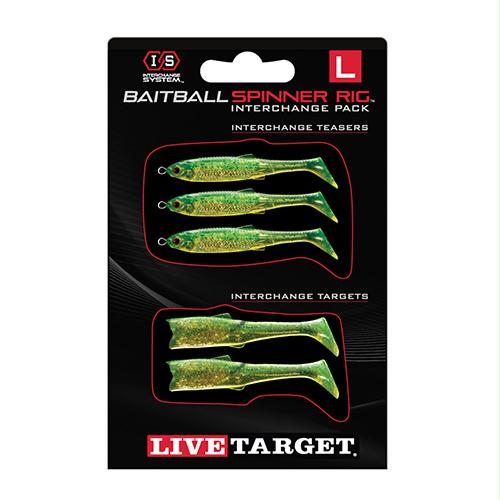 BaitBall Spinner Rig – Large, 1-2 oz, Color: Pink Lime Cgarereuse-Gold, Package of 1