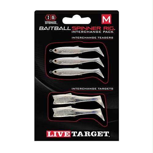 BaitBall Spinner Rig – Medium. 3-8 oz, Color: Pearl White-Silver, Package of 1
