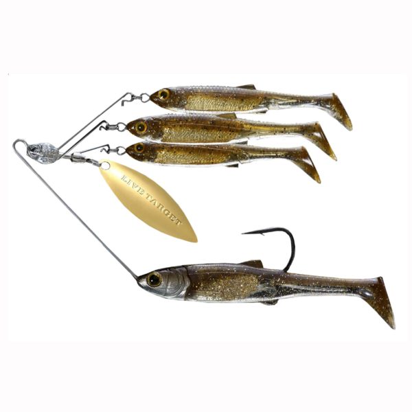 Baitball Spinner Rig – Freshwater, Large, 3-4 oz Weight, 1′-15′ Depth, Dark Amber-Gold, Per 1