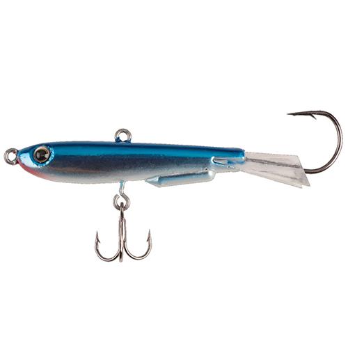 Johnny Darter Hard Bait Lure – 1 3-16″ Length, 3-8 oz, 2 Number 10 Hooks, Chrome-Blue, Per 1
