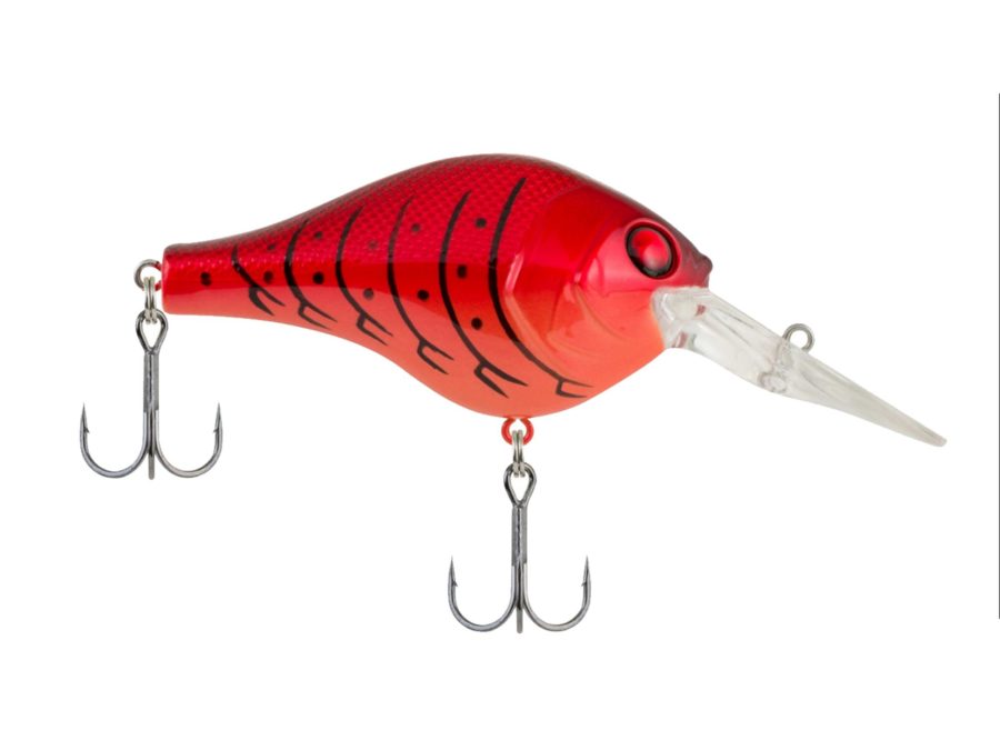 Digger Hard Bait Lure – 2″ Length, 1-2 oz, 2 Hooks, 5′-8′ Depth, Apple Red Craw, Per 1