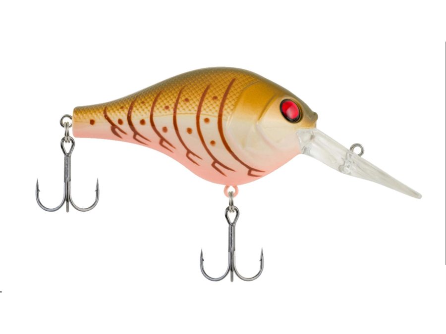Digger Hard Bait Lure – 2 1-2″ Length, 7-16 oz, 2 Hooks, 7′-9′ Depth, Olive Cream Craw, Per 1