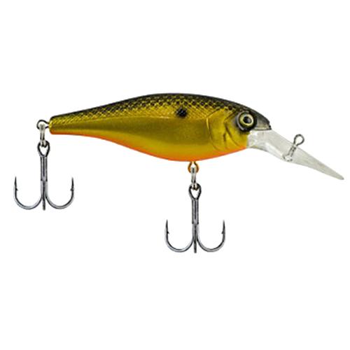 Bad Shad Hard Bait Lure – 2″ Length, 1-4 oz, 5′-7′ Depth, 2 Hooks, Fool’s Gold, Per 1