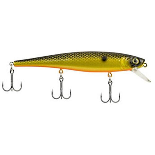 Skinny Cutter 110 Shallow Hard Bait Lure – 4 1-4″ Length, 7-16 oz, 3′-5′ Depth, 3 Hooks, Fool’s Gold, Per 1