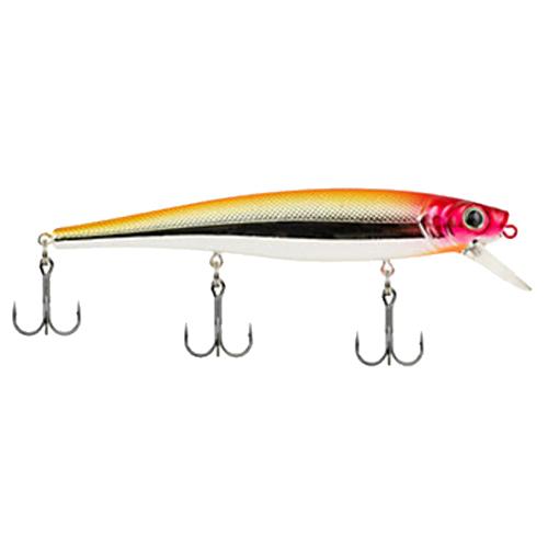 Skinny Cutter 110 Shallow Hard Bait Lure – 4 1-4″ Length, 7-16 oz, 3′-5′ Depth, 3 Hooks, Clown, Per 1