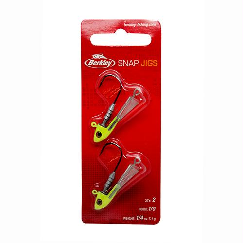 Snap Jig Jigheads Lure 14 oz Size. 10 Hook, Chartreuse, Per 2