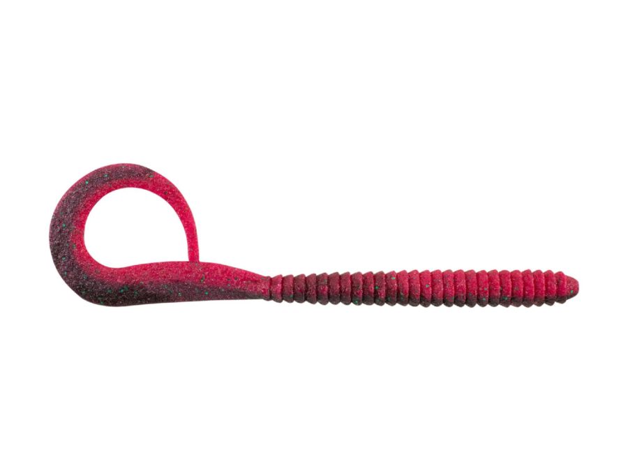 MaxScent Kingtail Soft Bait – 8″ Length, Red Shad Green Glitter, Per 6