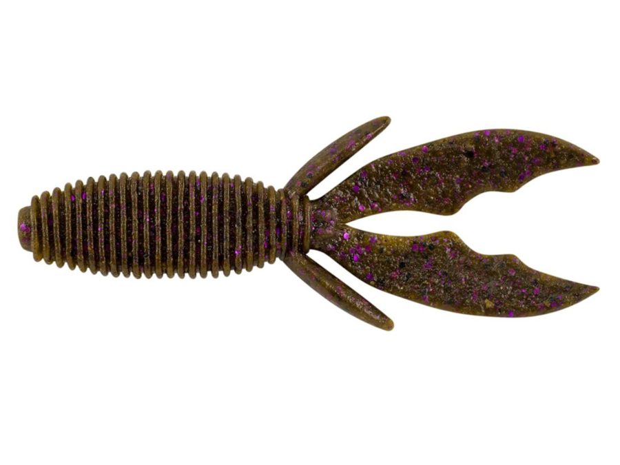 MaxScent Creature Hawg Soft Bait – 4″ Length, Green Pumpkin Purple, Per 8