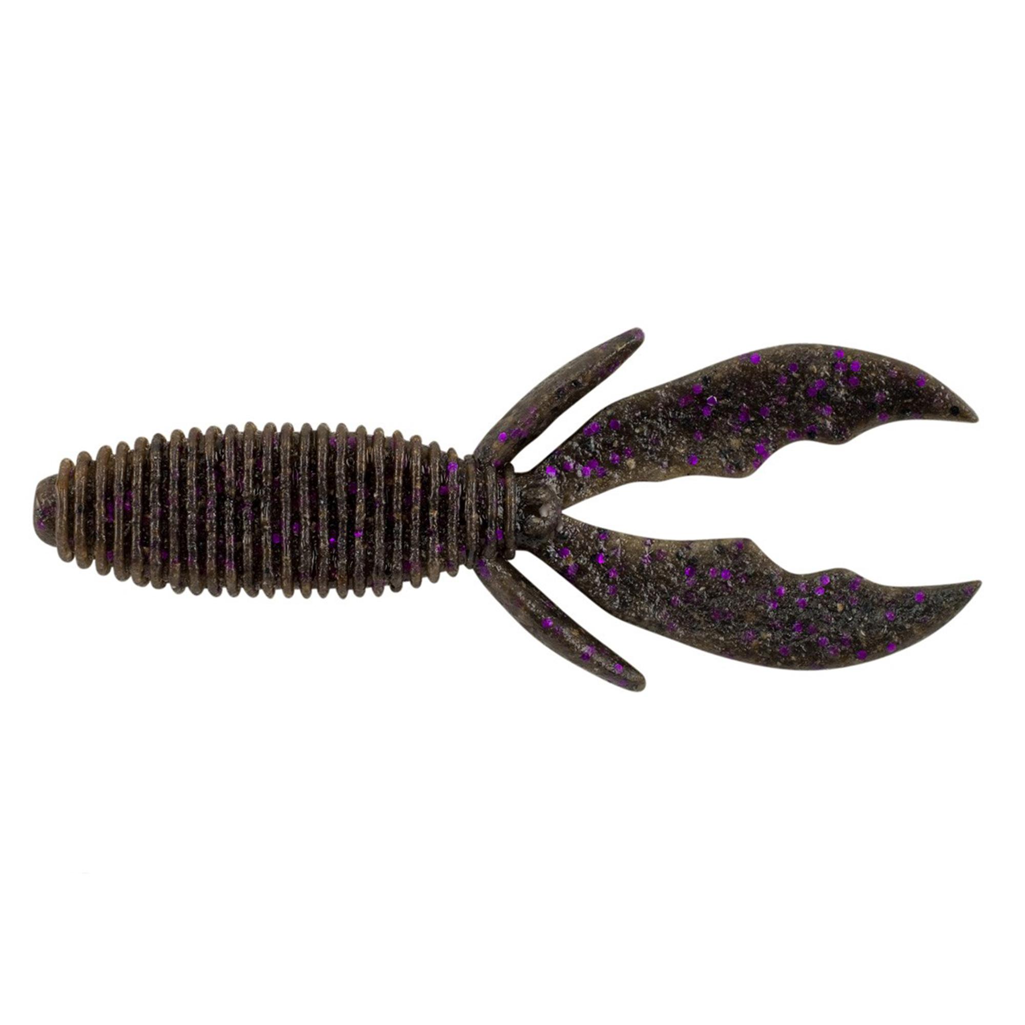 Leurre Souple Berkley MaxScent Creature Hawg - 4 Pouces - Smoke Black Purple - 8 Pièces