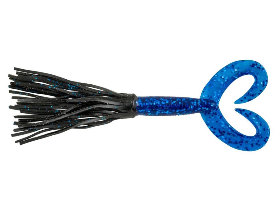 Bearded The Deuce Soft Bait – 4″ Length, Black Blue Fleck-Sapphire Blue, Per 6