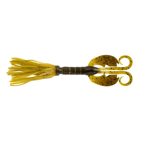 Bearded CrazyLeg Chigger Craw Soft Bait – 4 1-2″ Length, Green Pumpkin, Per 5
