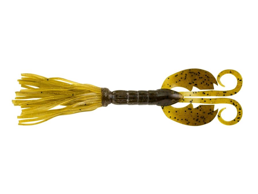 Bearded CrazyLeg Chigger Craw Soft Bait – 4 1-2″ Length, Green Pumpkin, Per 5