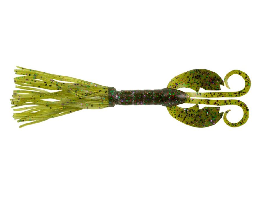 Bearded CrazyLeg Chigger Craw Soft Bait – 4 1-2″ Length, Watermelon Candy, Per 5