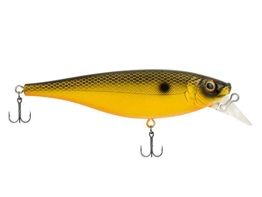 Juke Hard Bait Lure – 4″ Length, 11-16 oz Weight, 3′-5′ Depth, 2 Hooks, Fool’s Gold, Per 1