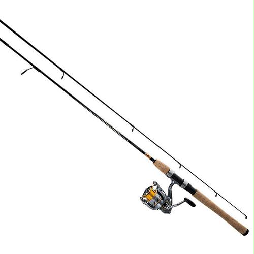 Crossfire Spinning Combo – 20 Reel Size, 4 Bearings, 6′ Length, 2 Piece Medium-Light Power, Ambidextrous