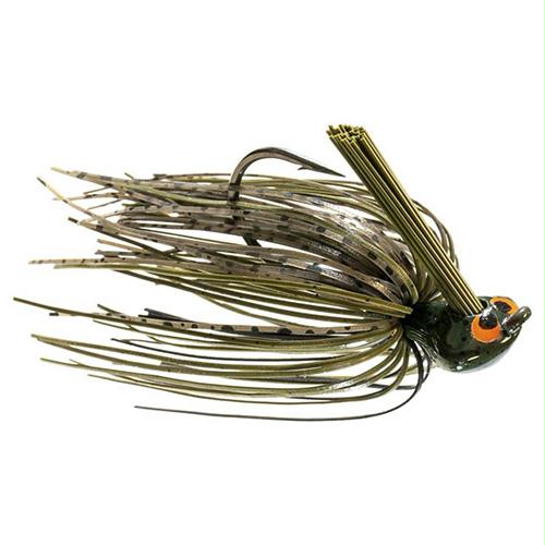 Crosseyez Flipping Jig – Size 4-0 Hook, 1-2 oz, Green Pumpkin, Package of 1