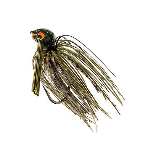 Crosseyez Flipping Jig – Size 4-0 Hook, 3-8 oz, Green Pumpkin, Package of 1