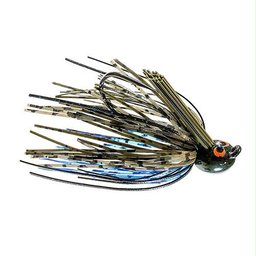 Crosseyez Flipping Jig – Size 4-0 Hook, 3-8 oz, Bruised Green Pumpkin, Package of 1