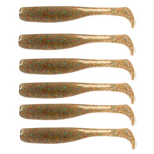 ElaZtech Swimbait Lures – 3″ Length, Blood Worm, Package of 6