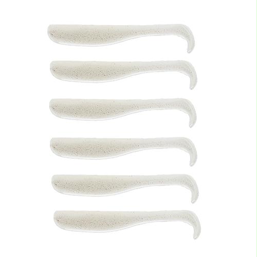 ElaZtech Swimbait Lures – 3″ Length, Pearl, Package of 6