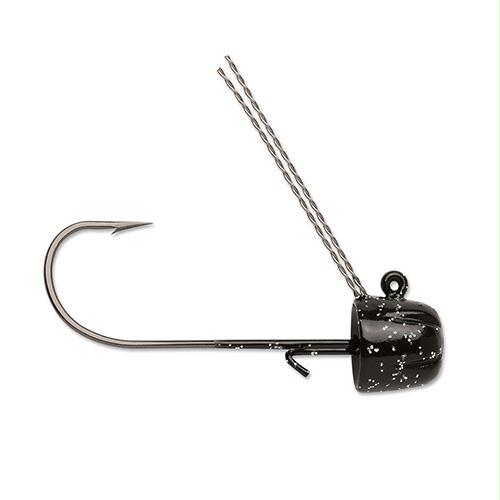 Finesse Weedless Jig – #2-0 Hook Size, 1-4 oz, Black, Package of 4