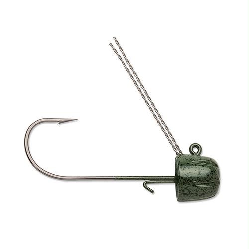 Finesse Weedless Jig – #2-0 Hook Size, 3-16 oz, Green Pumpkin, Package of 4