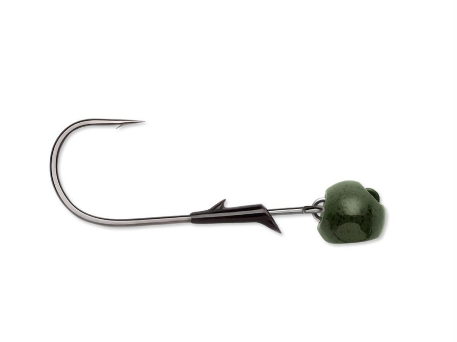 Swingin’ Rugby FL Jig (Straight) – #4-0 Hook Size, 5-16 oz, Green Pumpkin, Package of 2