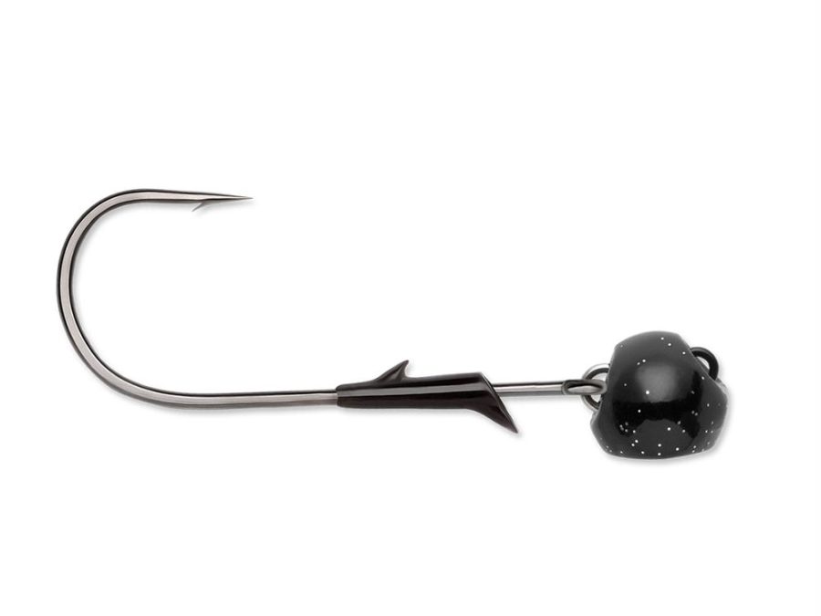 Swingin’ Rugby FL Jig (Straight) – #3-0 Hook Size, 1-4 oz, Black, Package of 2