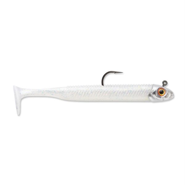 360GT Searchbait Swimmer Lure – 4 1-2″ Length, 1-4 oz, Pearl Ice, Package of 1 Rigged and 2 Extra Bodies