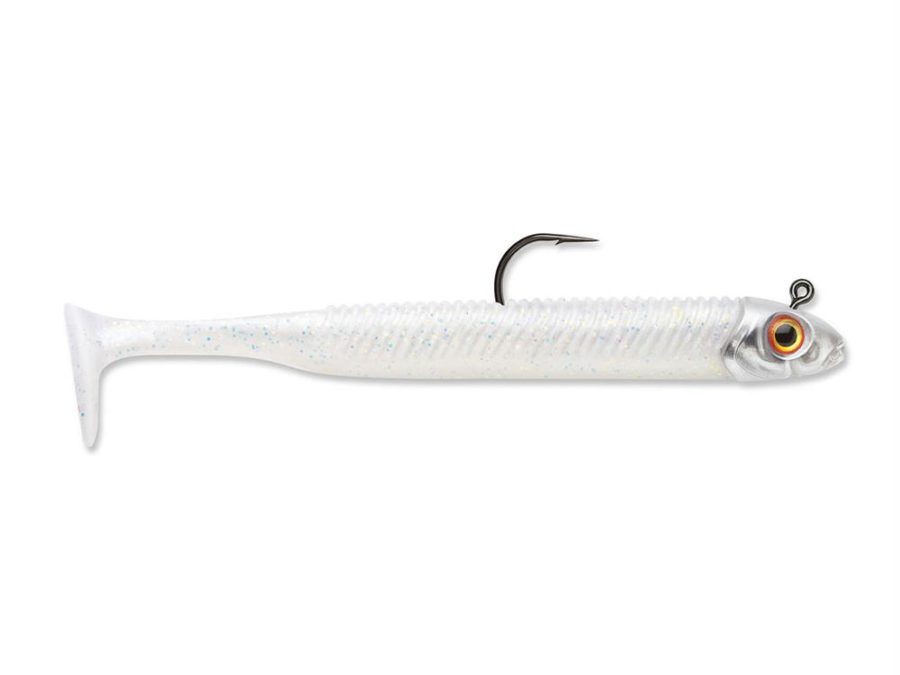 360GT Searchbait Swimmer Lure – 4 1-2″ Length, 1-4 oz, Pearl Ice, Package of 1 Rigged and 2 Extra Bodies