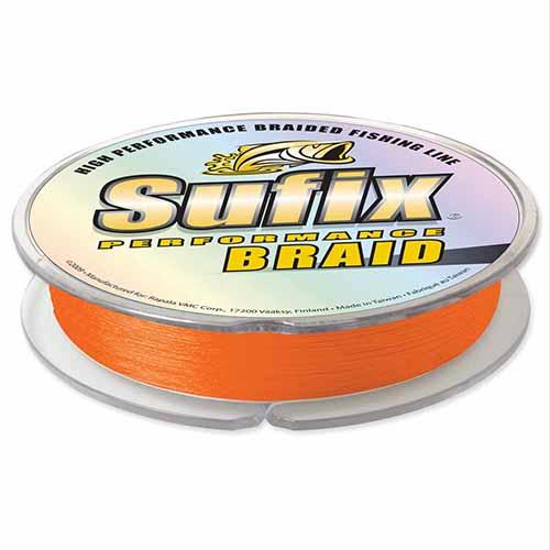 Performance Braid Line – 6 lbs Tested, 0.006″ Diameter, 150 Yards, Fluorescent Neon Fire