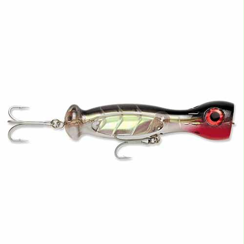 Jet Popper Hard Bait Lure – Saltwater, Size 5, 5 1-4″ Length, Topwater Depth, Natural Silver, Per 1